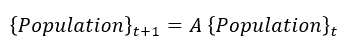 Fig. 4 Equation of annual transition matrix