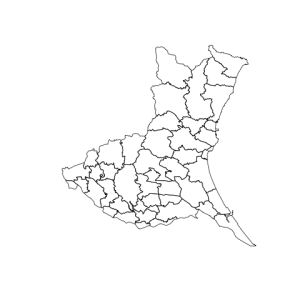 Fig. 2. City boundaries in Ibaraki